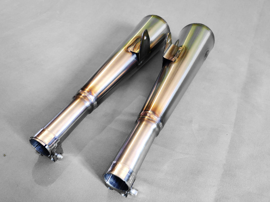 Stainless steel megaphone silencer made to measure For BMW R (The Pair) (2067830636601)