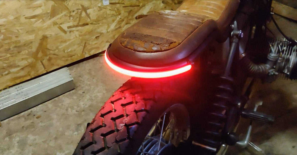 Feu arrière moto LED avec clignotants, 48A CONDUIT 8&rdquor