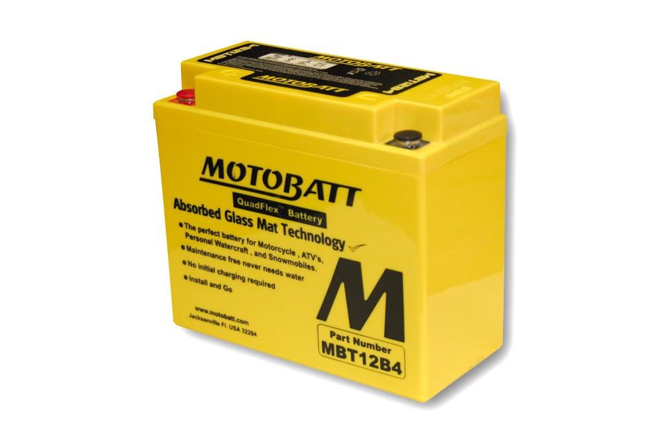 Batterie 12V 11AH MOTOBATT MBT12B4 (2 poles)