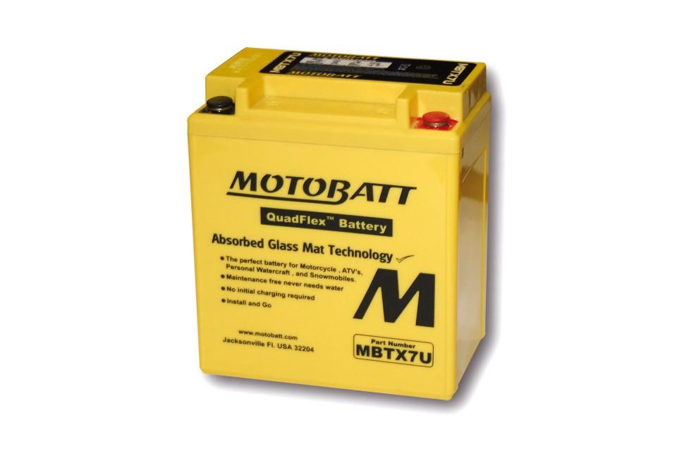 Batterie 12V 8AH MOTOBATT MBTX7U (2 poles)