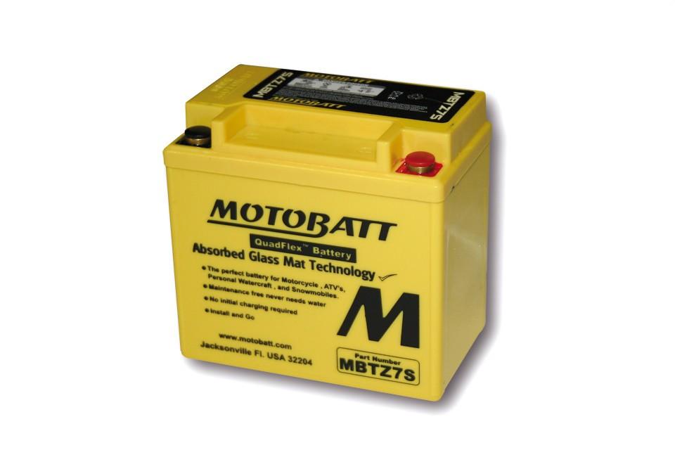 Batterie 12V 6AH MOTOBATT MBTZ7S (2 poles)