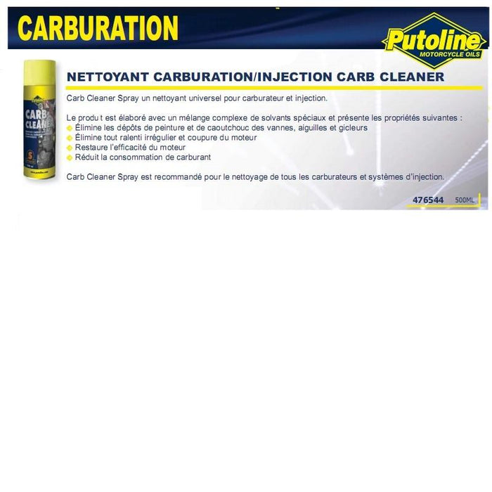 Nettoyant carbu/injection (aerosol) 500ML PUTOLINE