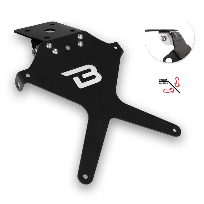 Support De Plaque D’immatriculation Pliable Pour Moto, VTT Ou Quad - Noir Et Universel, Facile à Installer !