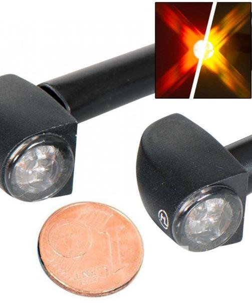 Paire Feux Ronds Arrière LED + Stop + clignotants - ACCROSPEED / Optique / Feu  arrière universel